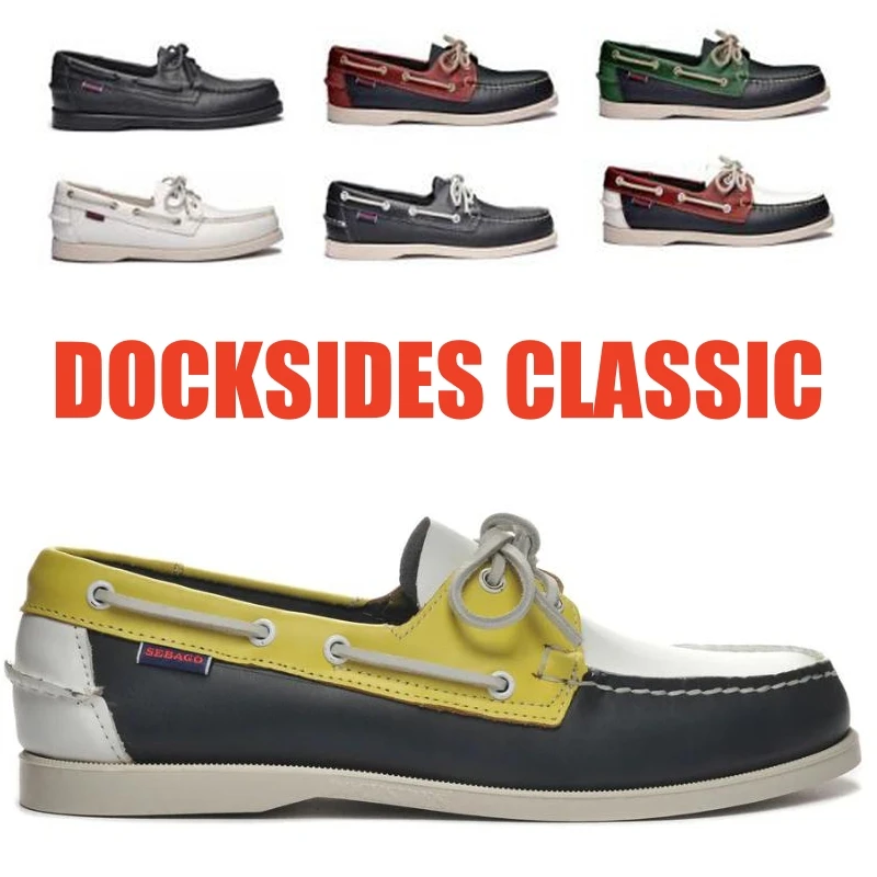 SEBAGO Men Authentic Docksides Shoes - Premium Leather Moc Toe Lace Up Boat Shoes 036A
SEBAGO Men Authentic Docksides Shoes - Premium Leather Moc Toe Lace Up Boat Shoes 036A