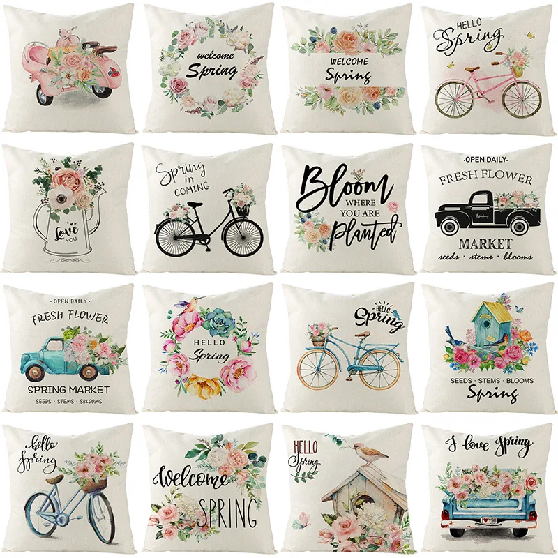 Nordic Spring Home Decoration Cushion Cover Flower Letters Print Pillowcase Office Sofa Car Throw Pillow Case 45x45cm
Nordic Spring Home Decoration Cushion Cover Flower Letters Print Pillowcase Office Sofa Car Throw Pillow Case 45x45cm