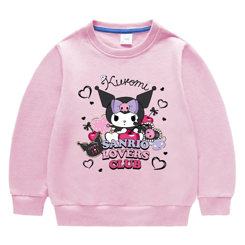 

Оригинальный детский свитер Kuromi My Melody Cinnamoroll на весну и осень, корейский свитер с длинным рукавом, детский хлопковый топ