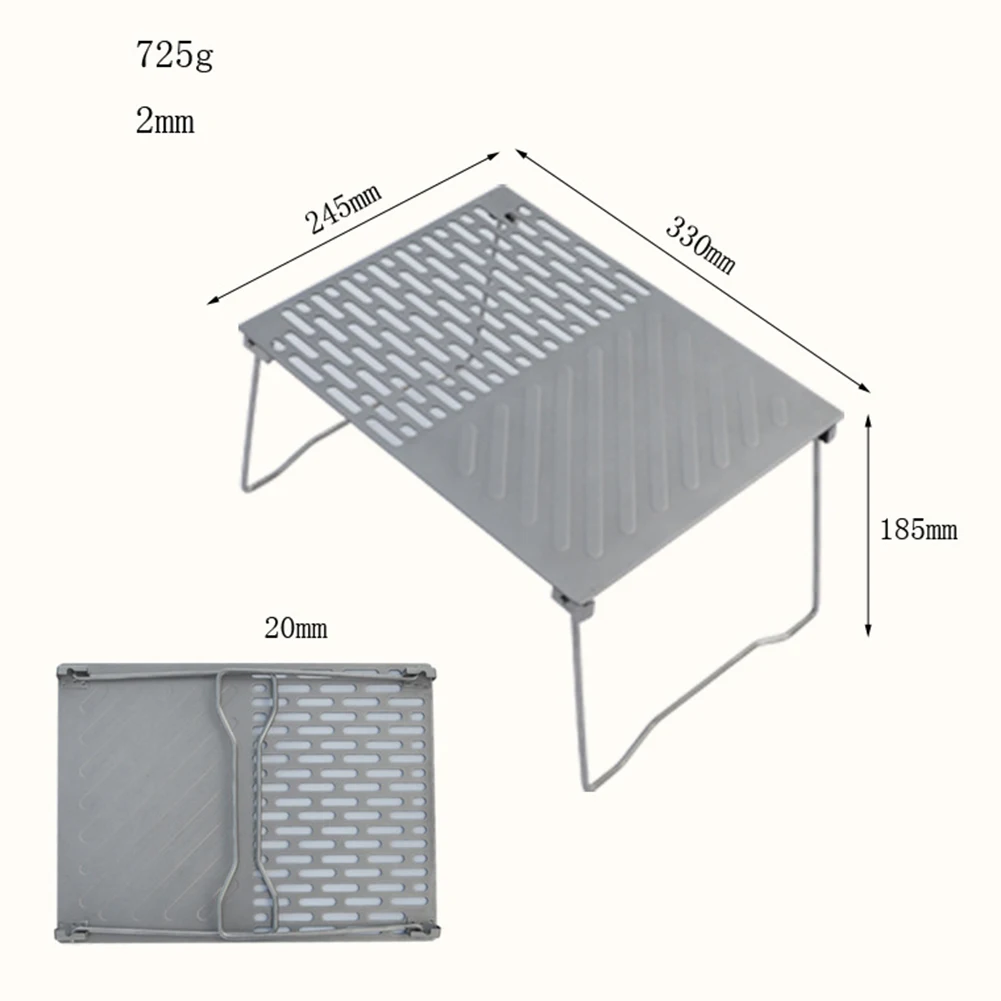 Unfold Portable Barbecue Rack Plate made of Titanium with Even Heat Distribution and High Temperature Resistance
Unfold Portable Barbecue Rack Plate made of Titanium with Even Heat Distribution and High Temperature Resistance