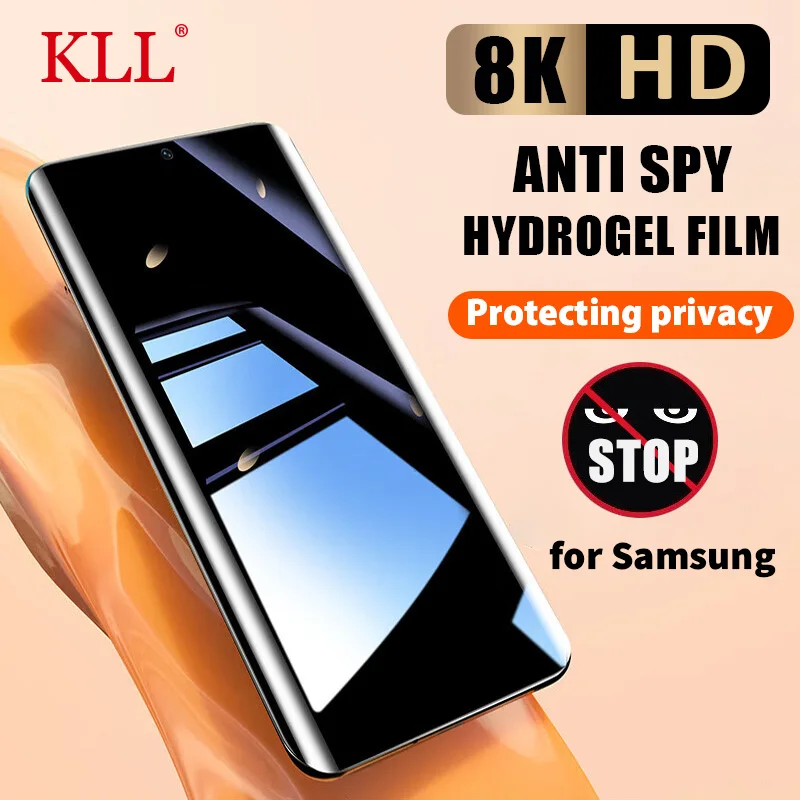 

3D изогнутая антишпионская Гидрогелевая пленка для защиты экрана Samsung Galaxy S24 S23 Ultra S22 S21 S20 S10 S9 Plus Note 20 10
