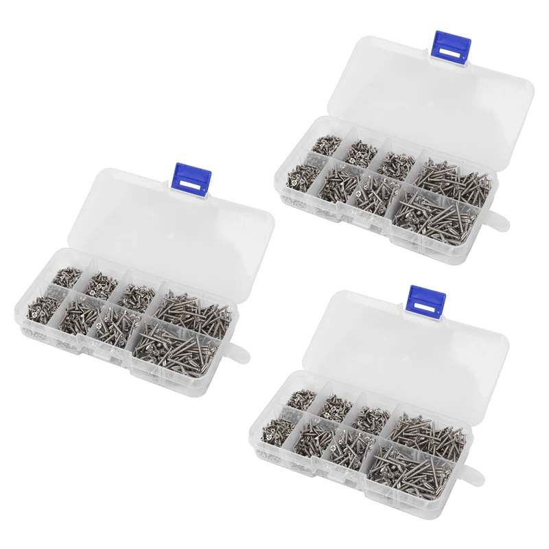 2400Pcs Stainless Steel Self Tapping Screw Assortment Kit Lock Nut Wood Thread Nail Screw Sets M2
2400Pcs Stainless Steel Self Tapping Screw Assortment Kit Lock Nut Wood Thread Nail Screw Sets M2