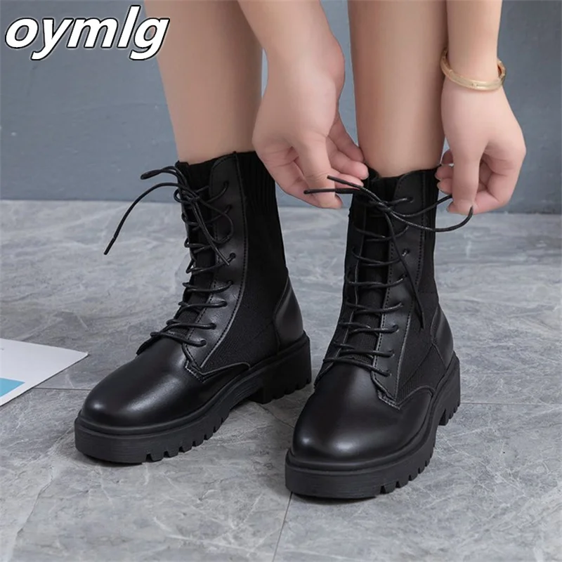 

Boots women's 2022 autumn new flying woven thick-soled thin boots short boots fashion casual thin motorcycle boots trend