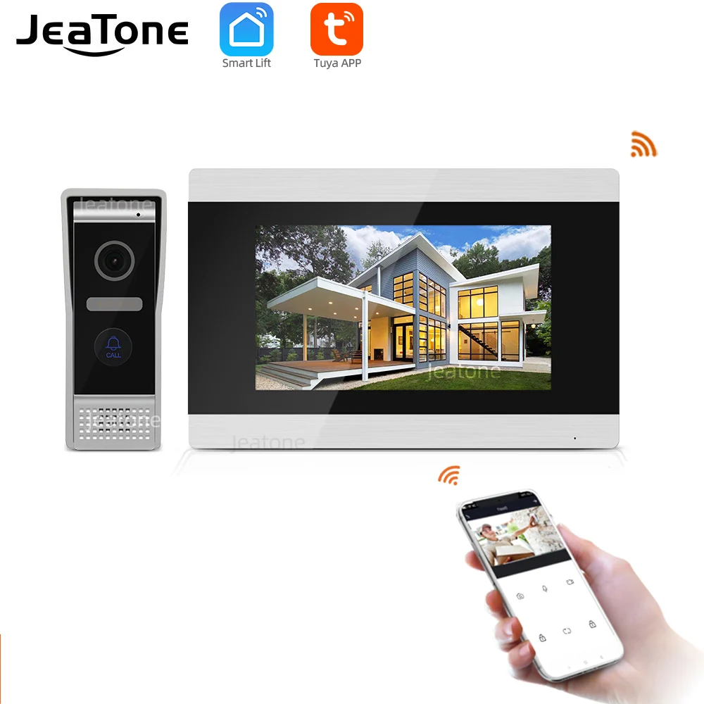 

Jeatone Wireless IP Video Intercom Door Phone for Villa Apartment 7 Inch Smart Home Access Control System with Motion Detection