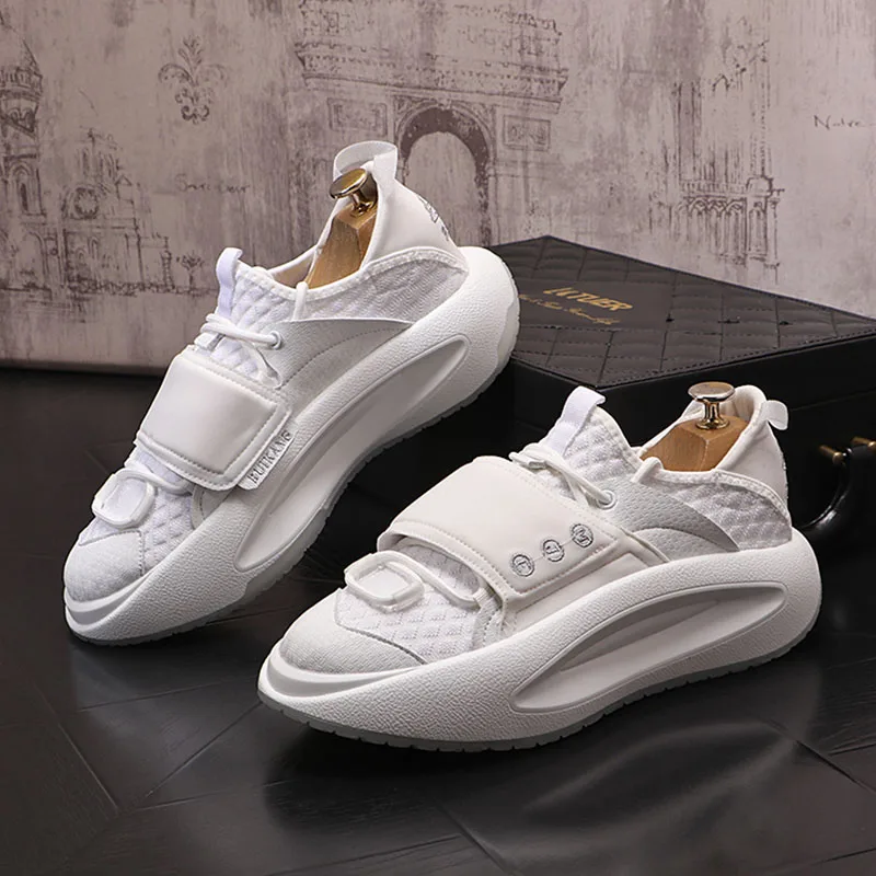 

ZOCI Retro Wear Everyday White Black All Match Comfortable Platform Sports Casual Shoes For Men Flats Loafers Walking Sneakers