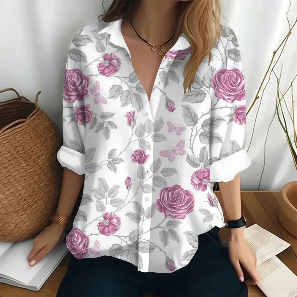 Y2k Women's Shirt Flower Pattern Top Autumn Loose Collar Button Up Clothing Fashion Long Sleeved Top Women's Elegant Coat Shirt
Y2k Women's Shirt Flower Pattern Top Autumn Loose Collar Button Up Clothing Fashion Long Sleeved Top Women's Elegant Coat Shirt