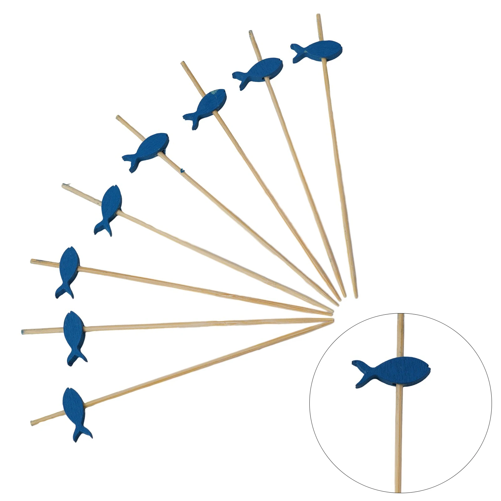 Fish Fruit Stick Party Picks, 100 PCS Bamboo Cocktail Picks for Appetizers, Blue Color, 12cm Length, Sturdy and Eco Friendly
Fish Fruit Stick Party Picks, 100 PCS Bamboo Cocktail Picks for Appetizers, Blue Color, 12cm Length, Sturdy and Eco Friendly