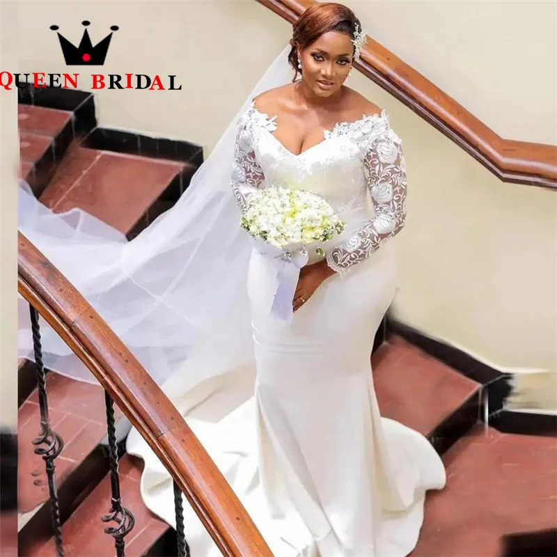 V Neck Sexy Mermaid Wedding Dresses Long Sleeve Lace Appliques Floor Length Charming Bridal Gowns Robe De Mariée Custom S61X
V Neck Sexy Mermaid Wedding Dresses Long Sleeve Lace Appliques Floor Length Charming Bridal Gowns Robe De Mariée Custom S61X
