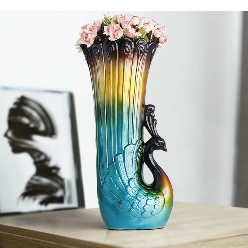 Animal Resin Vase Flower Pot Home Peacock Flower Arrangement Vase Decoration Living Room Storage Tank Decorative Household Items
Animal Resin Vase Flower Pot Home Peacock Flower Arrangement Vase Decoration Living Room Storage Tank Decorative Household Items