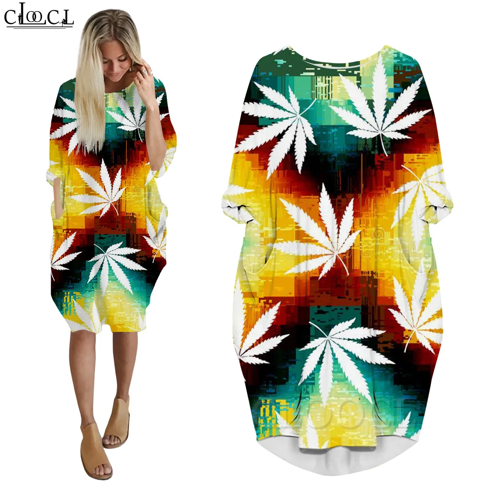 CLOOCL Weed Print Dresses Tie-dye Clashing Colors Double Pockets Dresses Autumn Winter Long Sleeves Dress Women Clothing
CLOOCL Weed Print Dresses Tie-dye Clashing Colors Double Pockets Dresses Autumn Winter Long Sleeves Dress Women Clothing