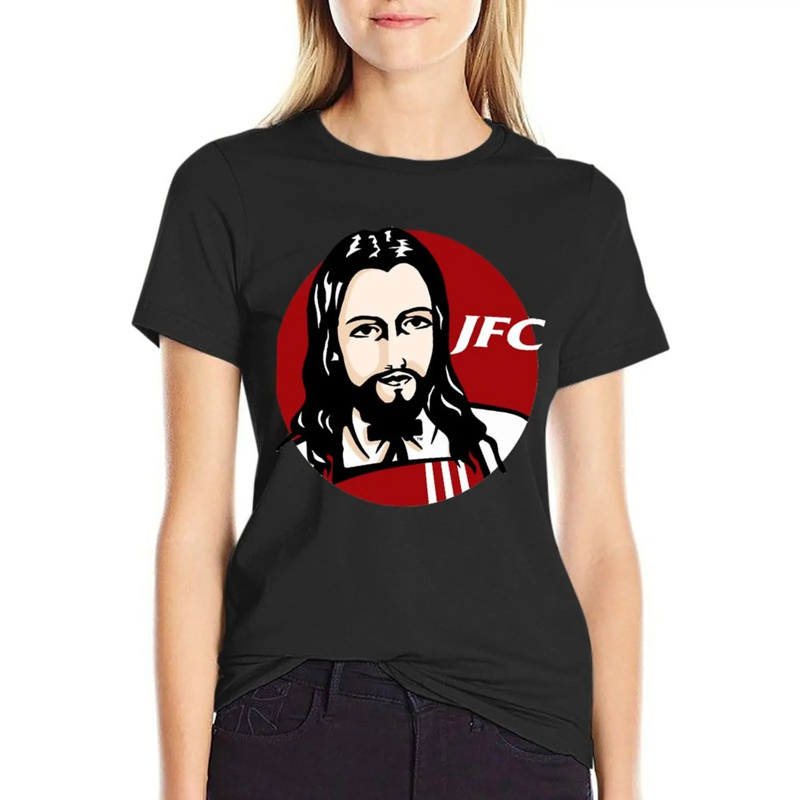 JFC Jesus Fried Chicken T-shirt cute clothes kawaii clothes Female clothing t-shirts for Women pack
JFC Jesus Fried Chicken T-shirt cute clothes kawaii clothes Female clothing t-shirts for Women pack