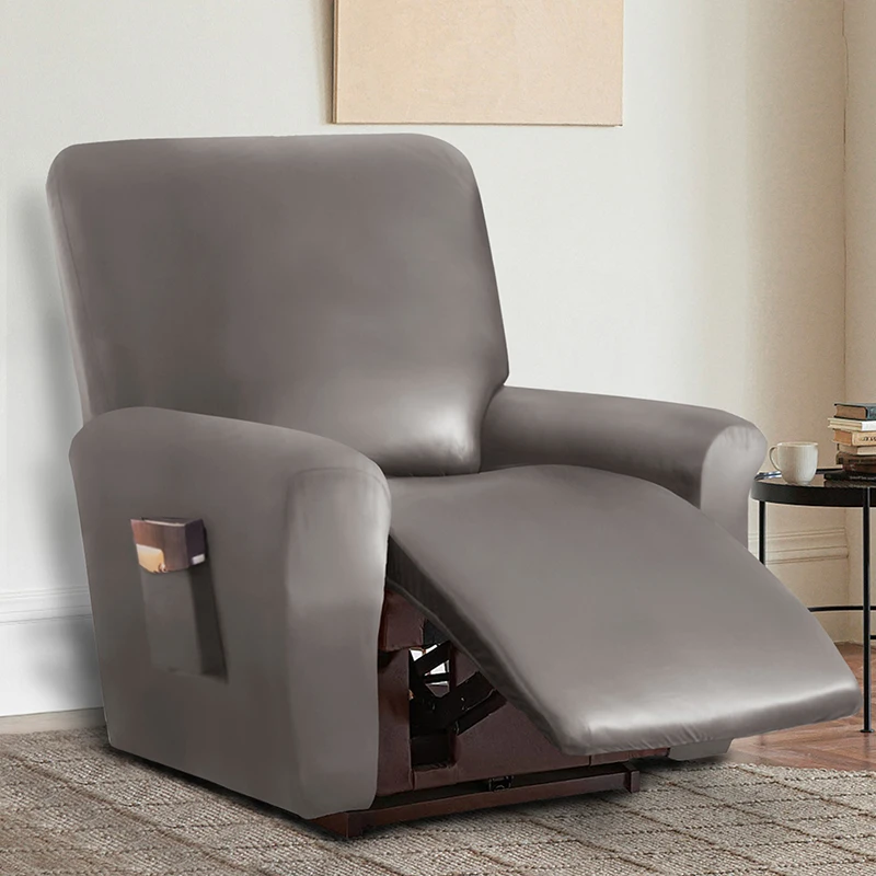 Housse de fauteuil inclinable en PU étanche, couleur unie, pour fauteuil Relax, garçon, 1 siège, pour salon Housse de fauteuil inclinable en PU étanche, couleur unie, pour fauteuil Relax, garçon, 1 siège, pour salon