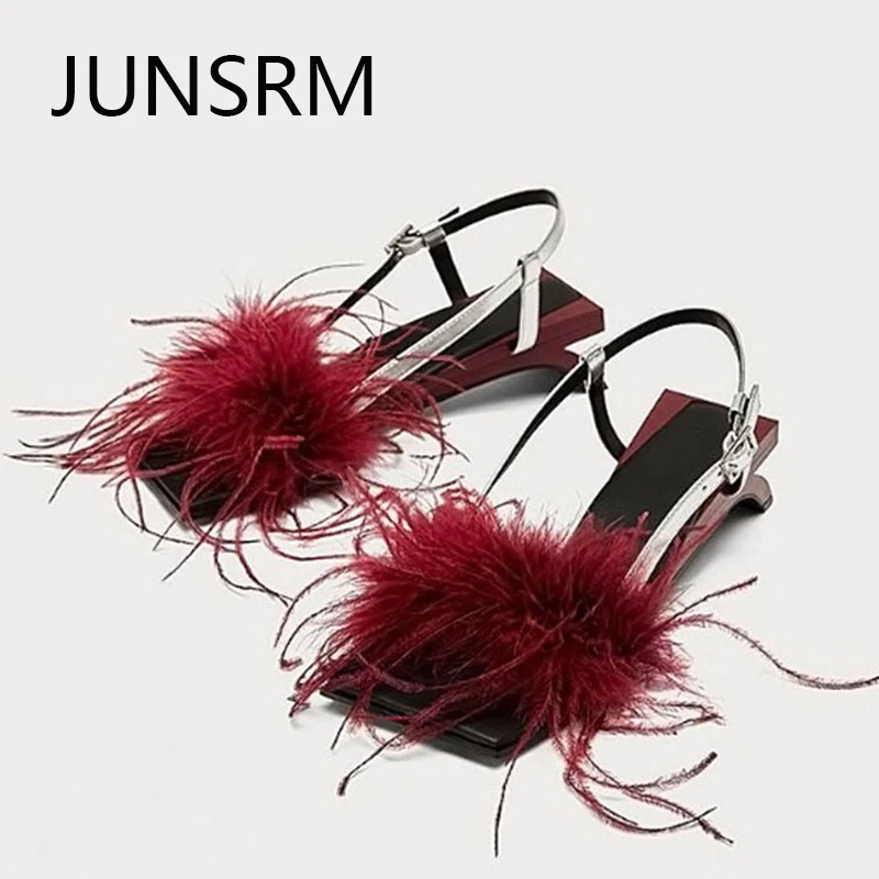 Hairy Sandals Female 2023 Strange Style Heel Wine Red Green Plush High Heels Summer Fashion Open Toe Party Clubs Shoes for Women
Hairy Sandals Female 2023 Strange Style Heel Wine Red Green Plush High Heels Summer Fashion Open Toe Party Clubs Shoes for Women