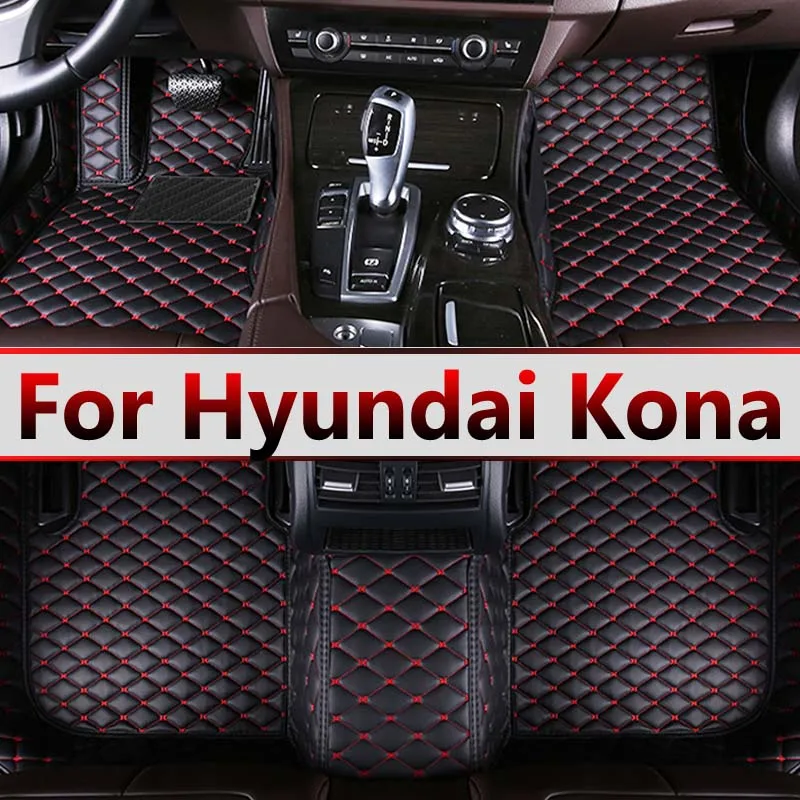 

Автомобильные коврики для Hyundai Kona Kauai OS 2018 ~ 2022, кожаный напольный коврик, коврики, защитные коврики от грязи, детали интерьера, автомобильные аксессуары