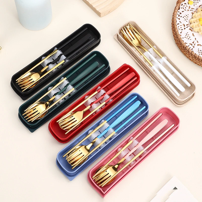 Stainless Steel Portable Cutlery Spoon Fork Chopsticks Set Three-piece Set Student Tableware Outdoor Travel Set
Stainless Steel Portable Cutlery Spoon Fork Chopsticks Set Three-piece Set Student Tableware Outdoor Travel Set