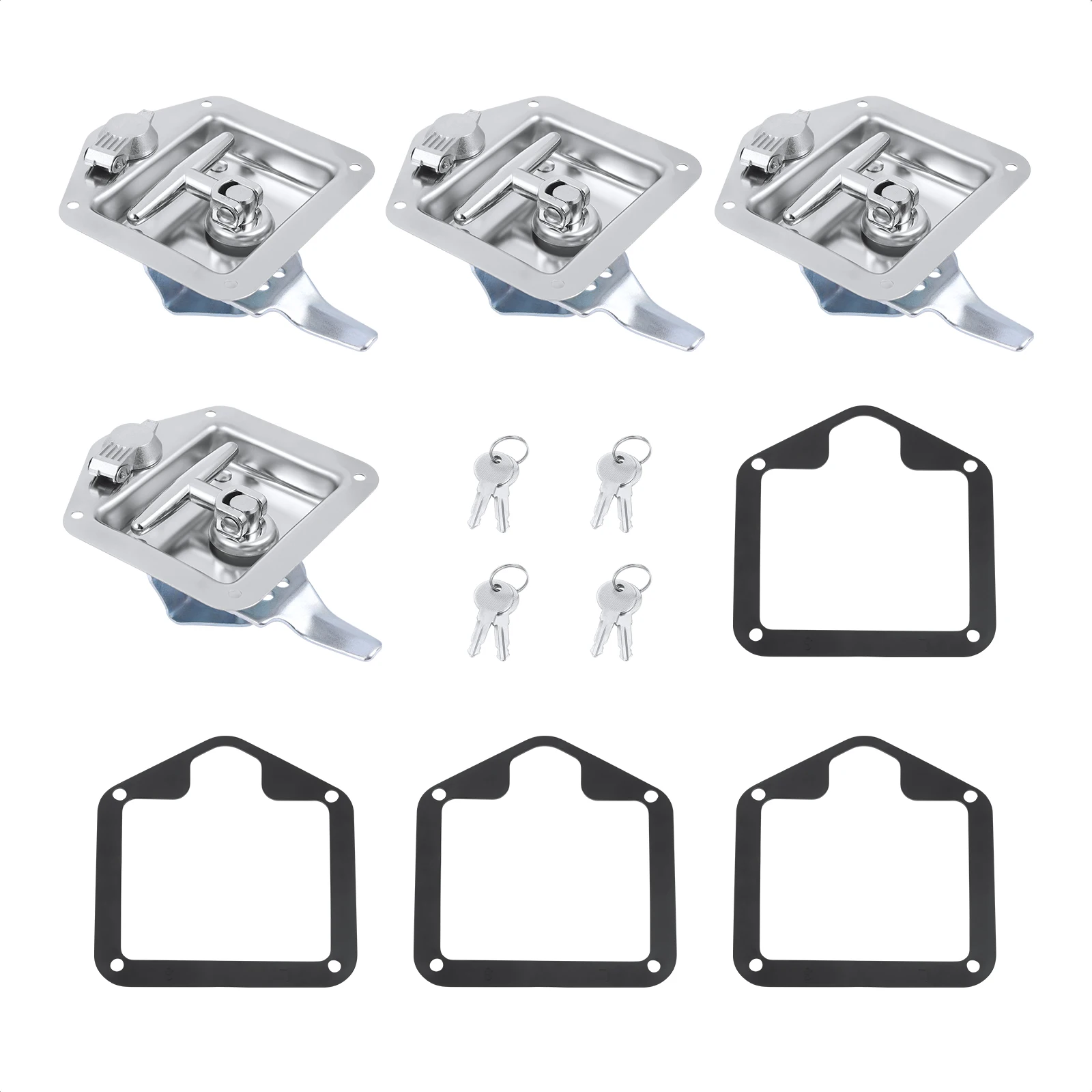 4pcs T Handle Locks Tool Box w/Keys Stainless Steel Latch Door Lock Universal For Truck Trailer RV Caravan Camper Marine Boat
4pcs T Handle Locks Tool Box w/Keys Stainless Steel Latch Door Lock Universal For Truck Trailer RV Caravan Camper Marine Boat