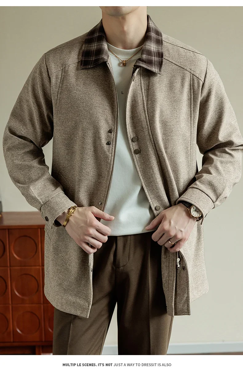 حجم كبير 8XL الرجال معطف طويل خندق النمط البريطاني Vintage سترة واقية الذكور إنجلترا الأعمال الكلاسيكية الشتاء الكاكي سترة زائد كبير حجم كبير 8XL الرجال معطف طويل خندق النمط البريطاني Vintage سترة واقية الذكور إنجلترا الأعمال الكلاسيكية الشتاء الكاكي سترة زائد كبير