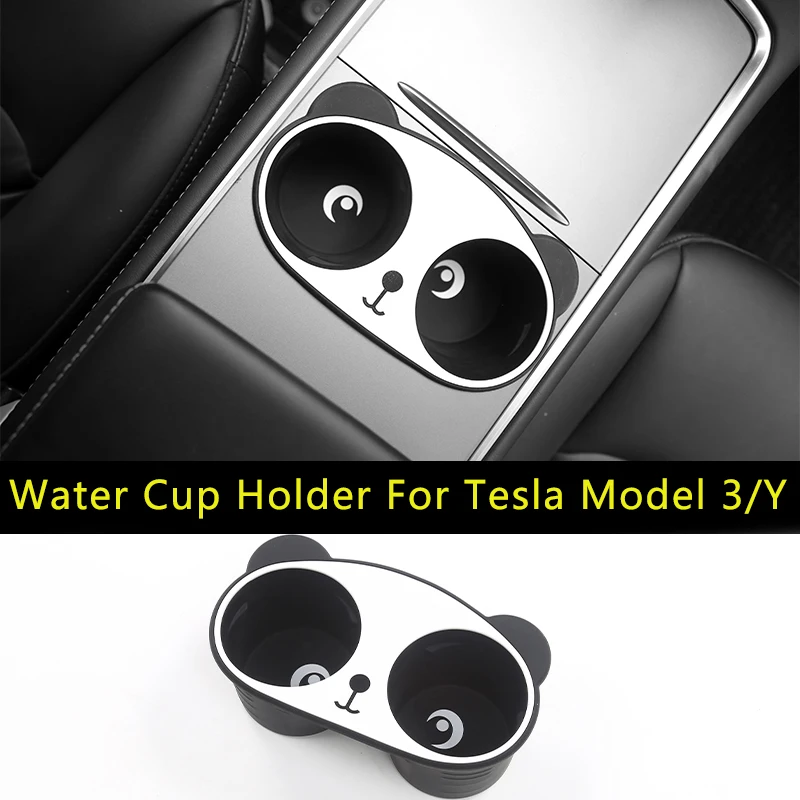 

For 2020-2023 Tesla Model 3 Y Center Console Water Cup Holder Storage Box Silica Limiter Drinks Bracket Waterproof Accessories