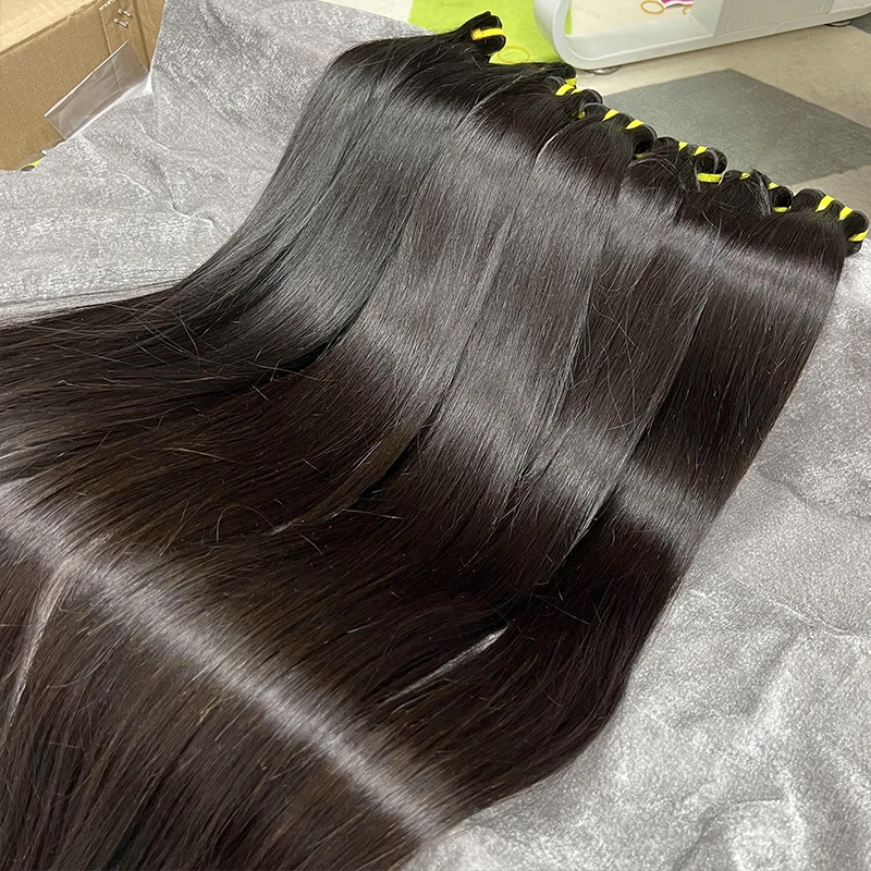 

GDYLUXURY Peruvian Hair Bundles Straight Human Hair Weave Bundles Remy Hair Extension Natural Black 1/3/4 Pcs 8-30 Inches