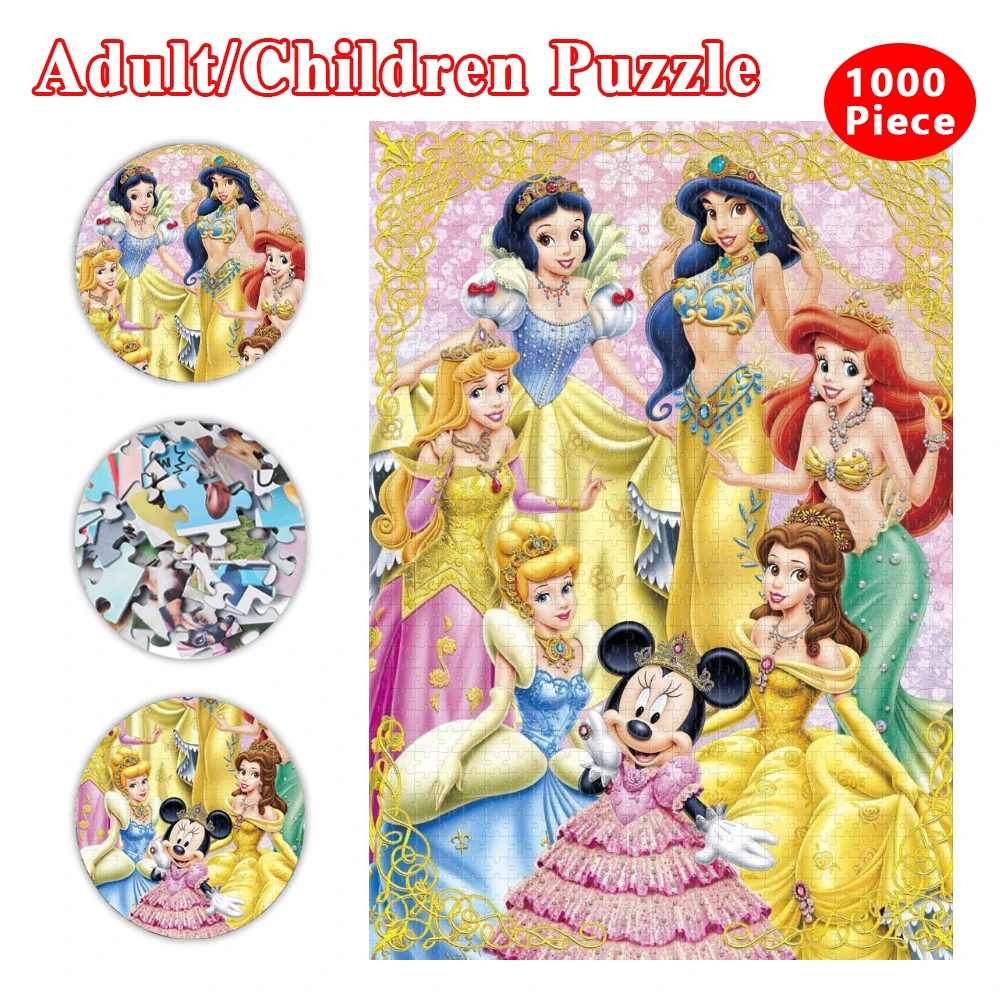 Disney Princess Puzzle 300/500/1000 Pieces Minnie Mouse Jigsaw Puzzles Toys for Children Restless Cartoon Games Educational Toys
Disney Princess Puzzle 300/500/1000 Pieces Minnie Mouse Jigsaw Puzzles Toys for Children Restless Cartoon Games Educational Toys