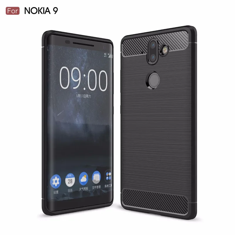 For Nokia 9 Case Soft Bumper Silicone Protective Back Cover for nokia 9 Carbon Fiber Soft Phone Cases Coque Fundas 
For Nokia 9 Case Soft Bumper Silicone Protective Back Cover for nokia 9 Carbon Fiber Soft Phone Cases Coque Fundas