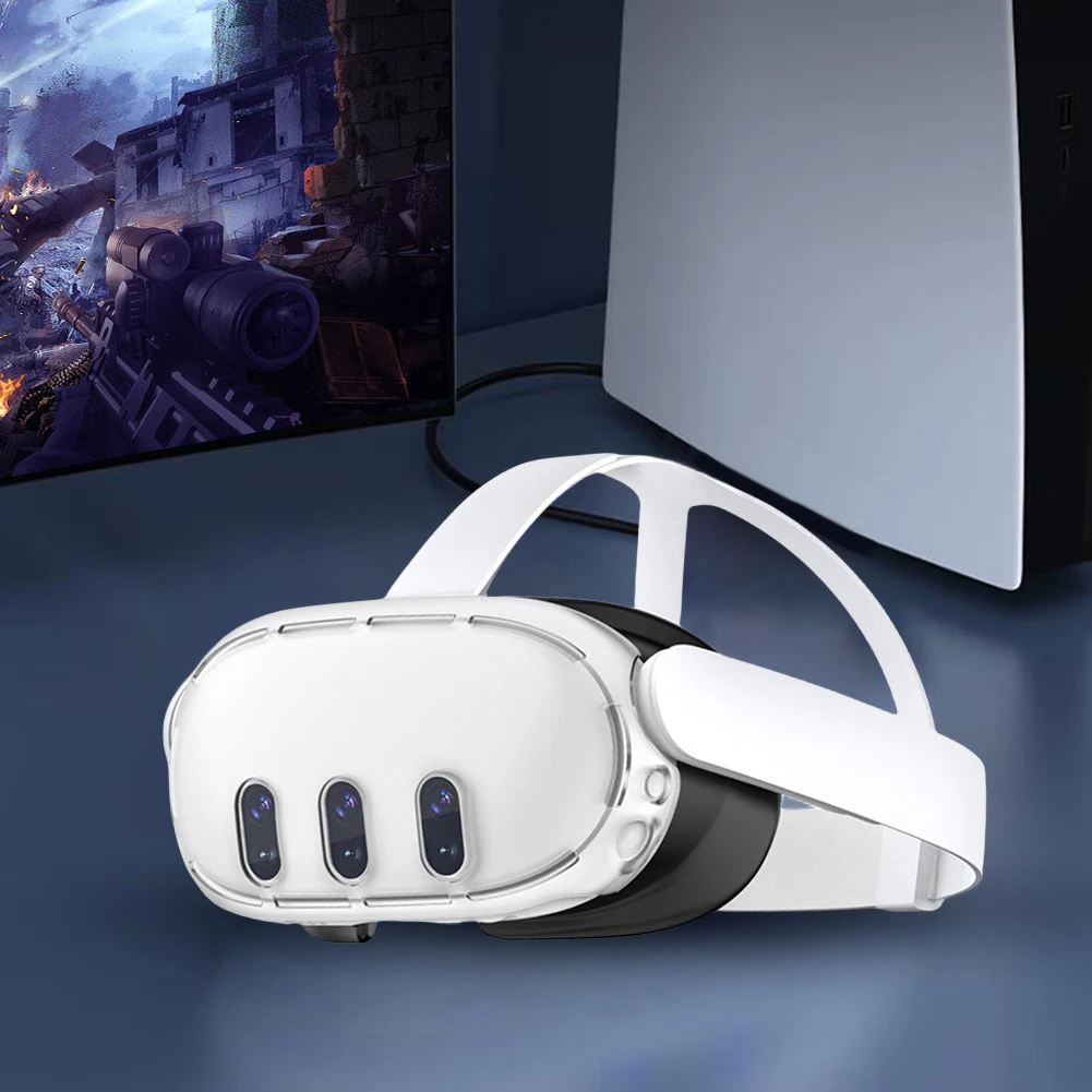 Силиконовый защитный чехол для VR-гарнитуры, противоскользящий прозрачный защитный чехол, защитный чехол для VR-гарнитуры, Передняя Защитная крышка для Meta Quest 3
Силиконовый защитный чехол для VR-гарнитуры, противоскользящий прозрачный защитный чехол, защитный чехол для VR-гарнитуры, Передняя Защитная крышка для Meta Quest 3