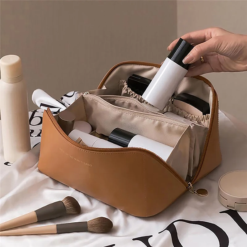 Women Bag Luxury Leather Portable Travel s Cosmetic Toiletry Large-capacity Storage Design Pouch Makeup 
Women Bag Luxury Leather Portable Travel s Cosmetic Toiletry Large-capacity Storage Design Pouch Makeup