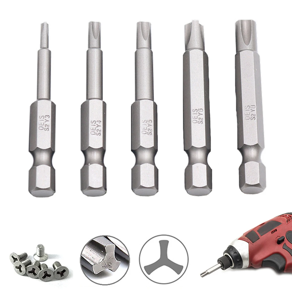 5Pcs 50mm Y Shaped Screwdriver Bits 1/4Inch Hex Shank Y Type Bit Y3 Y4 Y5 Y6 Y8 Ferramentas Screwdriver Set Parafusadeira Tools
5Pcs 50mm Y Shaped Screwdriver Bits 1/4Inch Hex Shank Y Type Bit Y3 Y4 Y5 Y6 Y8 Ferramentas Screwdriver Set Parafusadeira Tools