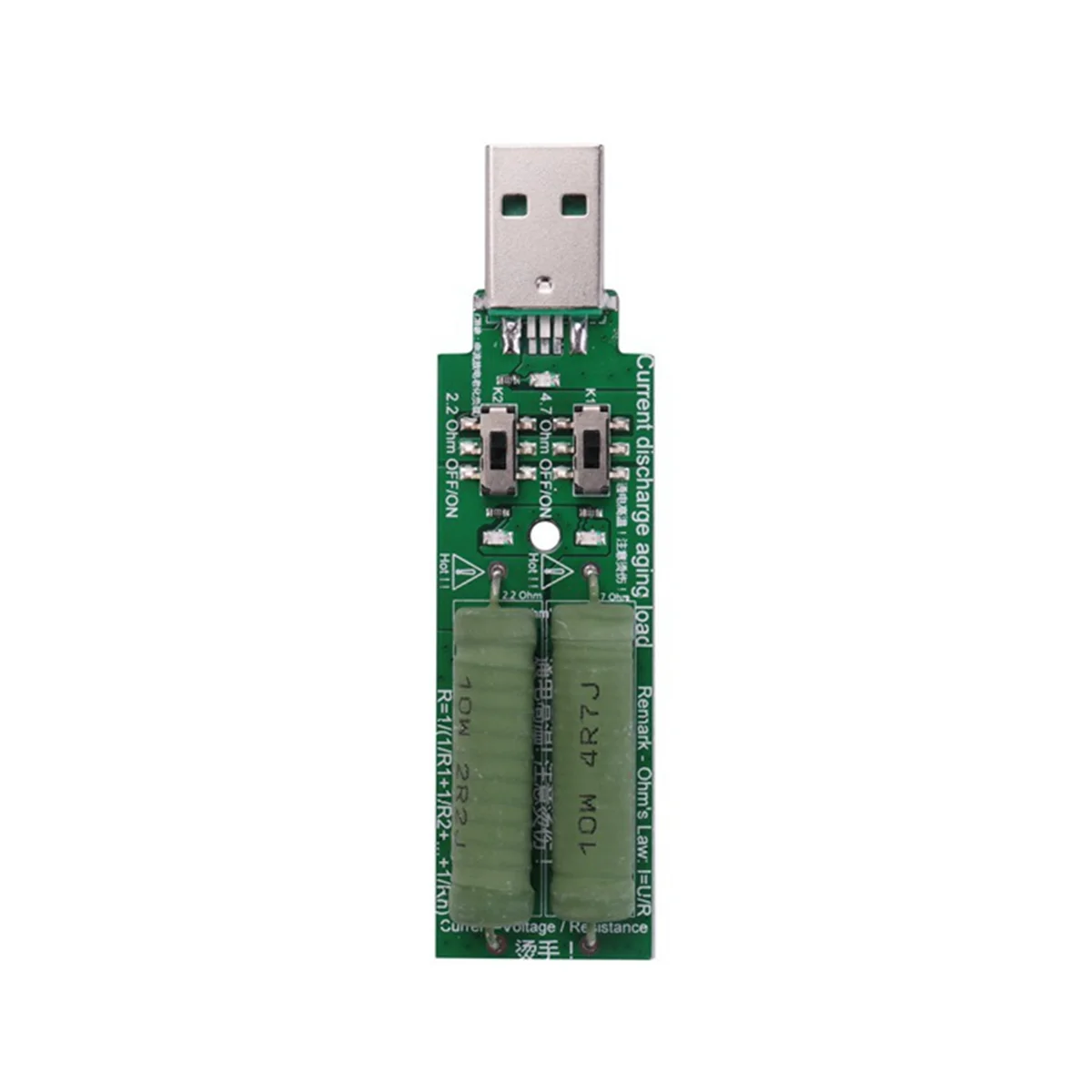 USB Resistor Dc Electronic Load with Switch Adjustable 5V1A/2A/3A Battery Capacity Voltage Discharge Resistance Tester
USB Resistor Dc Electronic Load with Switch Adjustable 5V1A/2A/3A Battery Capacity Voltage Discharge Resistance Tester