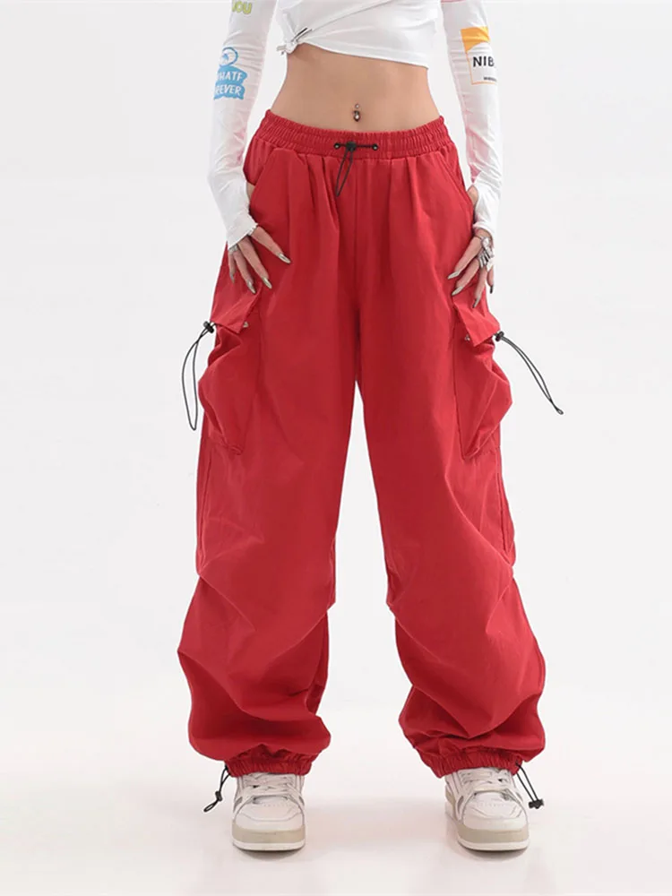 Woman Cargo Pants Japanese Fashion Vintage Trousers Loose Casual Fashion Pocket Drawstring Sweatpants Women Harajuku All-match
Woman Cargo Pants Japanese Fashion Vintage Trousers Loose Casual Fashion Pocket Drawstring Sweatpants Women Harajuku All-match