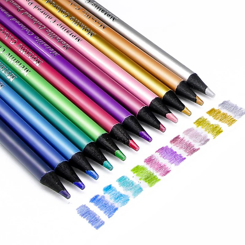 12pcs 12 Color Profession Art Supplies For Artist Metallic Colored Pencils Sketching Set Coloring Colour Pencils
12pcs 12 Color Profession Art Supplies For Artist Metallic Colored Pencils Sketching Set Coloring Colour Pencils
