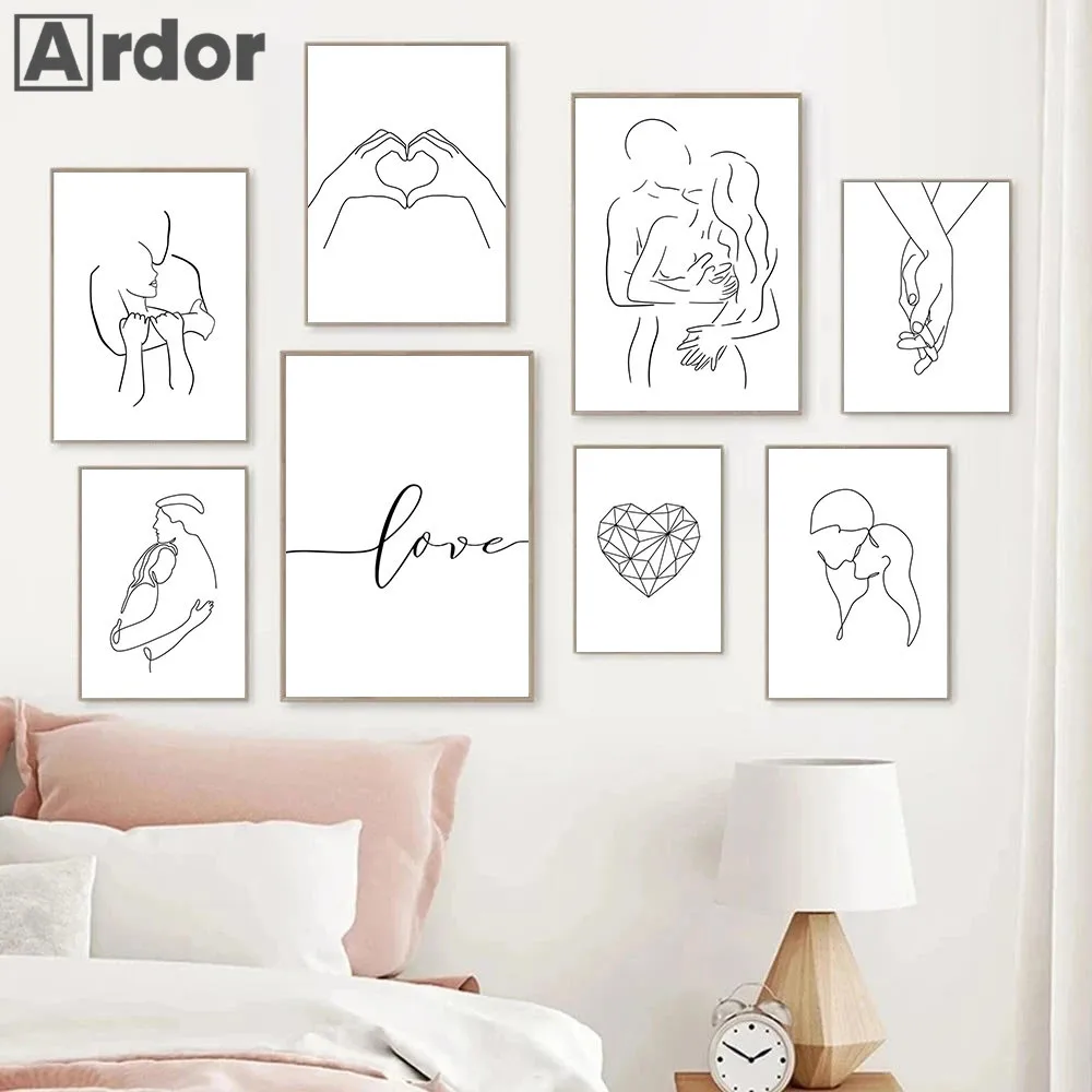 Love Hands Couple Line Posters Canvas Painting Black And White Abstract Wall Art Print Nordic Poster Pictures Living Room Decor
Love Hands Couple Line Posters Canvas Painting Black And White Abstract Wall Art Print Nordic Poster Pictures Living Room Decor