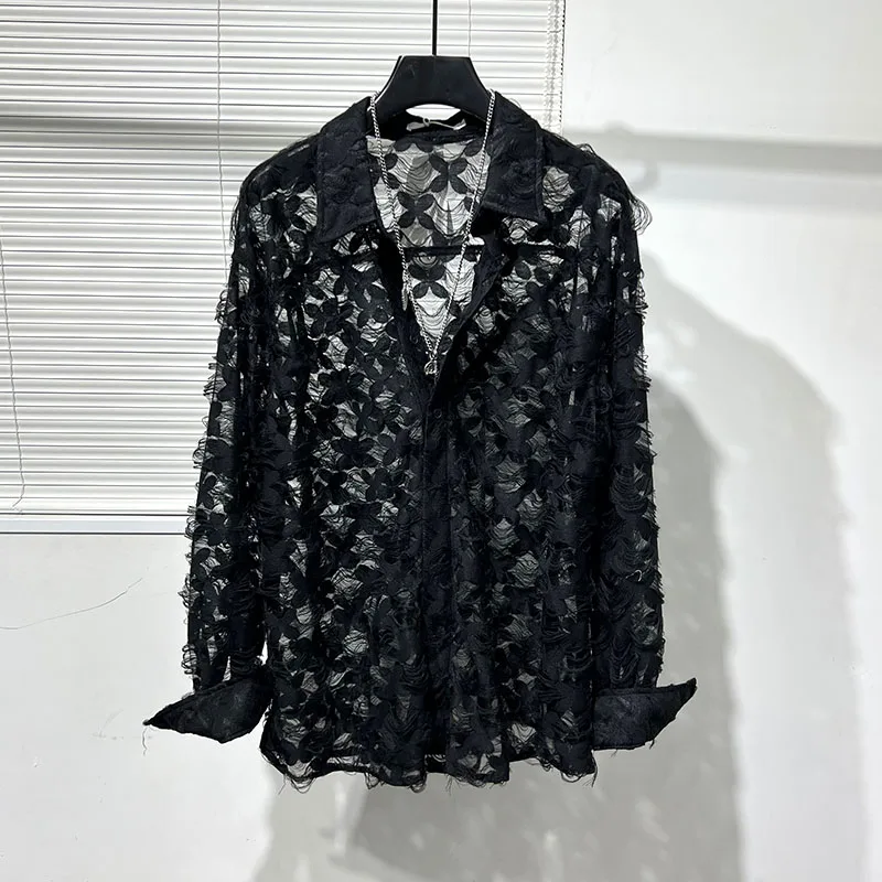SuperAen Original Openwork Loose Design Raw Edge Handsome Shirt High-end Niche Retro Shirt
SuperAen Original Openwork Loose Design Raw Edge Handsome Shirt High-end Niche Retro Shirt
