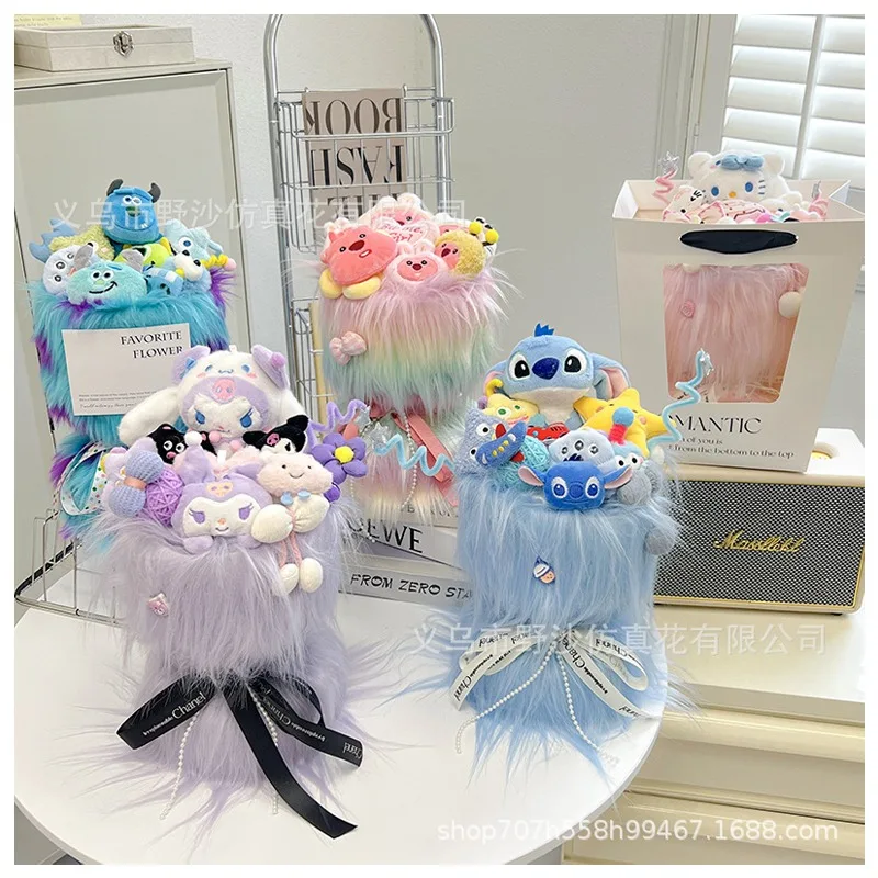 Anime Sanrioed Kuromi Hellokittys Cute Plush Doll Bouquet Kawaii Creative Ornaments Cartoon Holiday Gifts Girl's Birthday Gift
Anime Sanrioed Kuromi Hellokittys Cute Plush Doll Bouquet Kawaii Creative Ornaments Cartoon Holiday Gifts Girl's Birthday Gift