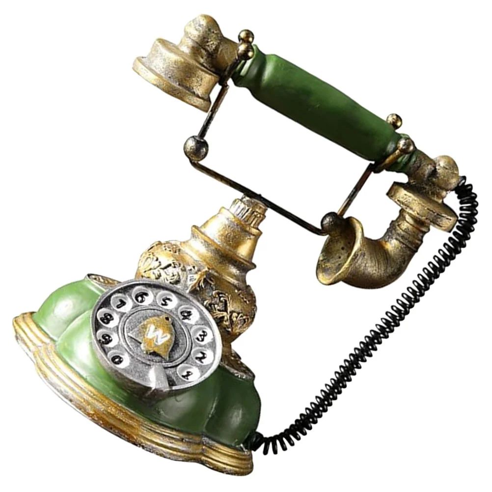 Desktop Decorate European Style Living Room and Bedroom Green Phones Rotary Telephone Retro Toy Resin Figurine
Desktop Decorate European Style Living Room and Bedroom Green Phones Rotary Telephone Retro Toy Resin Figurine