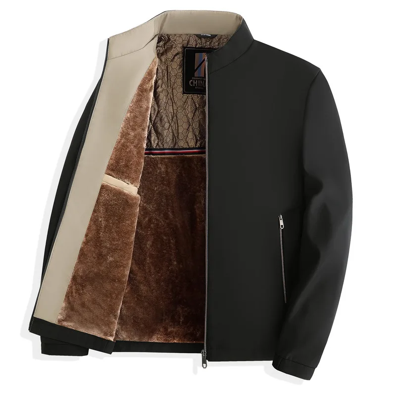 New Men's Standing Collar Jacket for Autumn and Winter, Middle-aged and Elderly, Plush and Thick Insulation, Dad's Winter Coat
New Men's Standing Collar Jacket for Autumn and Winter, Middle-aged and Elderly, Plush and Thick Insulation, Dad's Winter Coat