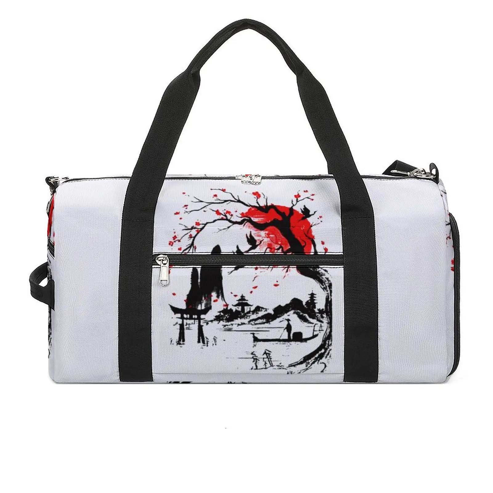 Japanese Drea Gym Bag Red Sun Sakura Outdoor Sports Bags with Shoes Training Custom Handbag Novelty Fitness Bag For Men
Japanese Drea Gym Bag Red Sun Sakura Outdoor Sports Bags with Shoes Training Custom Handbag Novelty Fitness Bag For Men