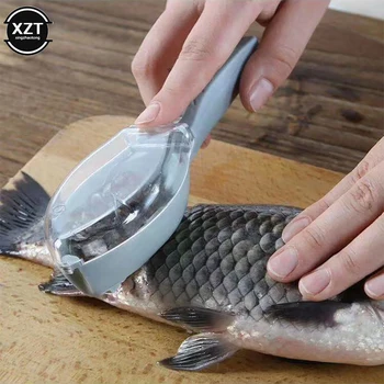 Portable Fish Skin Brush Scraping Fish Scale Brush Grater Quick Disassembly Fish Knife Cleaning Peeling Skin Scraper Fish Scaler