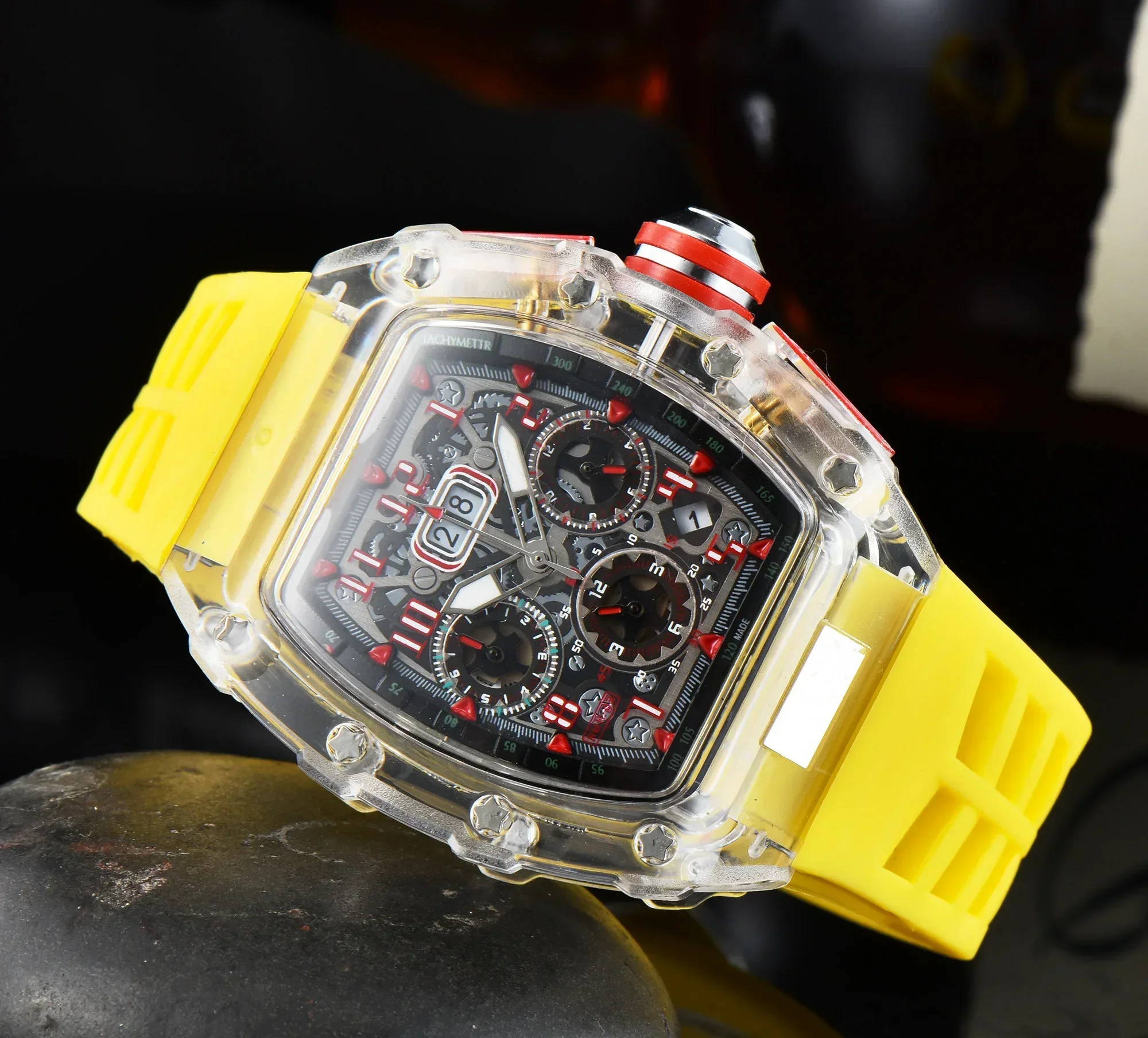 2024 Luxury Rm Brand Transparent Acrylic Leisure Sport Quartz Silicone Fashion Woman Watch Man Calendar Couple Wristwatch
2024 Luxury Rm Brand Transparent Acrylic Leisure Sport Quartz Silicone Fashion Woman Watch Man Calendar Couple Wristwatch