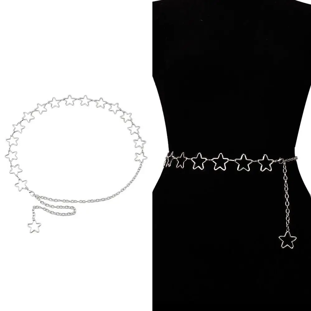 

Роскошный пояс с металлической цепочкой в виде пентаграма для женщин, брендовая дизайнерская цепочка на талию, женское платье, аксессуары для пояса