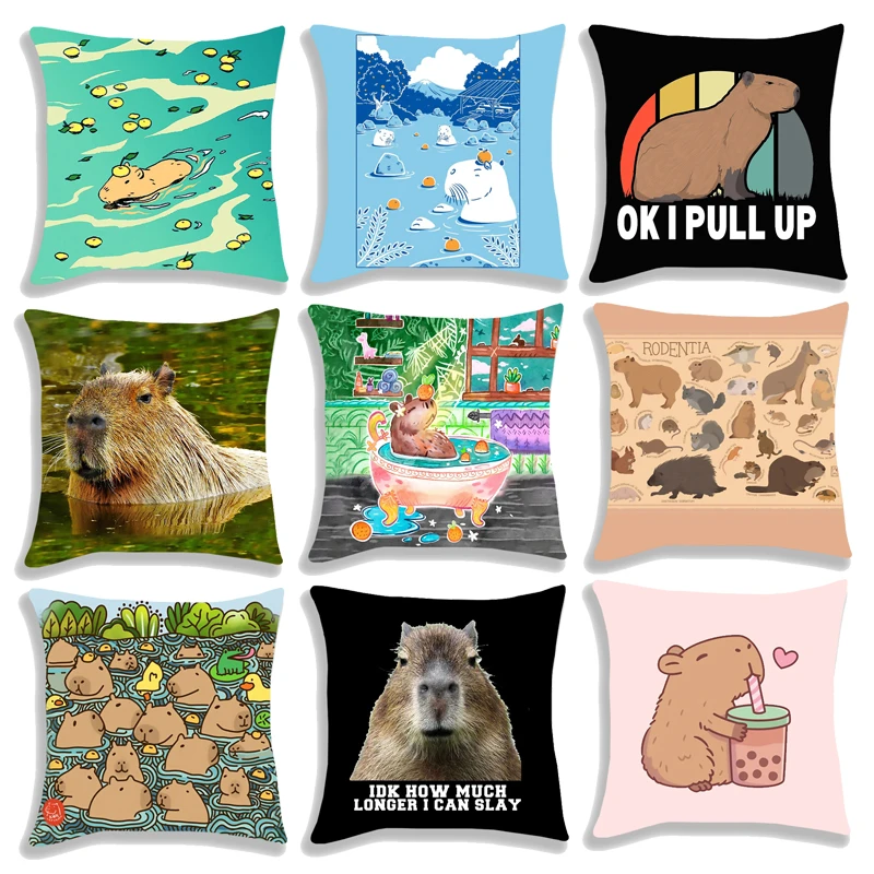 Capybara Covers for Bed Pillows Children Pillowcase Fluffy Capybara Ornamental Cushion Decorative Sofa Cases Cushions 45x45
Capybara Covers for Bed Pillows Children Pillowcase Fluffy Capybara Ornamental Cushion Decorative Sofa Cases Cushions 45x45