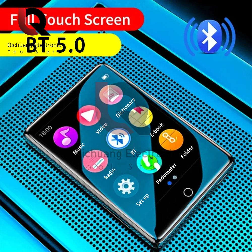 

RUIZU M7 Metal Bluetooth 5.0 MP3 Music Player Built-in Speaker 2.8 Inch Full Touch Screen HIFI Walkman With FM/E-book/Pedometer