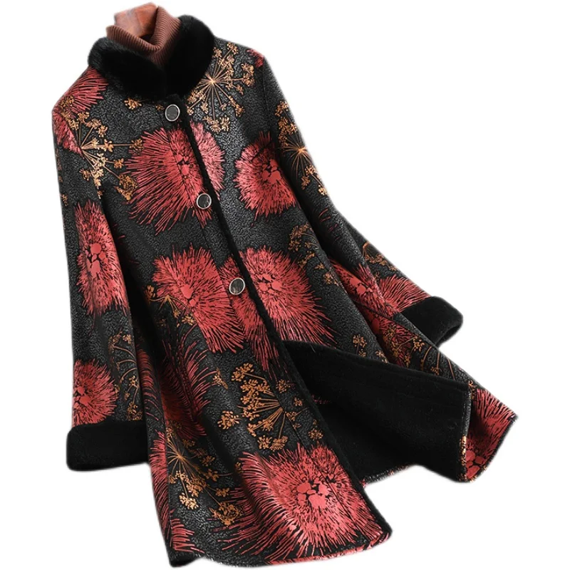 Шерстяное пальто PDUI для пожилых женщин с мехом внутри норки, зимняя теплая Женская куртка с овчиной для девочек, парка, пальто CT1109 
Шерстяное пальто PDUI для пожилых женщин с мехом внутри норки, зимняя теплая Женская куртка с овчиной для девочек, парка, пальто CT1109