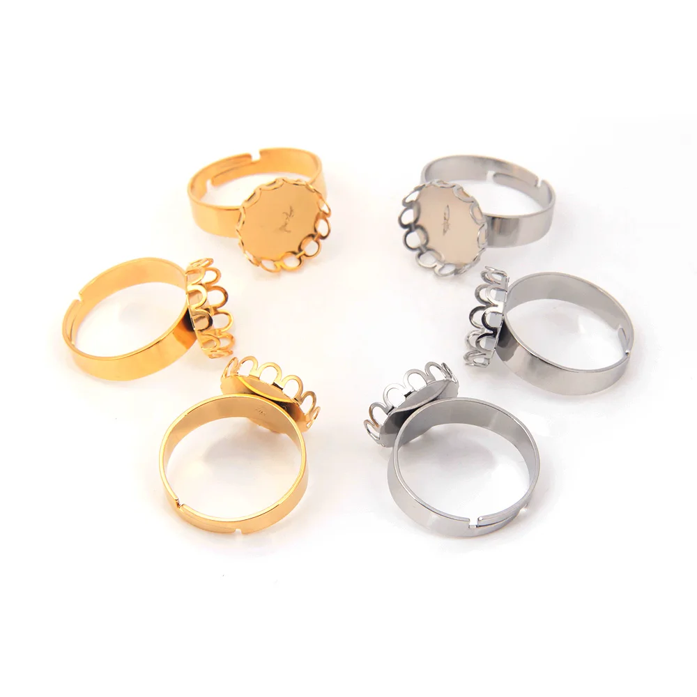 10pcs Adjustable Stainless Steel Open Ring Settings Blank Base Bezel Cabochons Rings For Jewelry Making DIY Finger Ring Blank
10pcs Adjustable Stainless Steel Open Ring Settings Blank Base Bezel Cabochons Rings For Jewelry Making DIY Finger Ring Blank