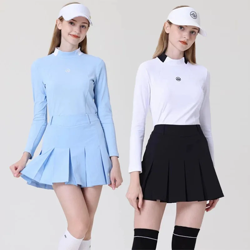 Azureway Autumn Female Round Neck Golf Tops Long Sleeve Slim Shirts Women High Waisted Soft Golf Skort with Inner Shorts Sets
Azureway Autumn Female Round Neck Golf Tops Long Sleeve Slim Shirts Women High Waisted Soft Golf Skort with Inner Shorts Sets