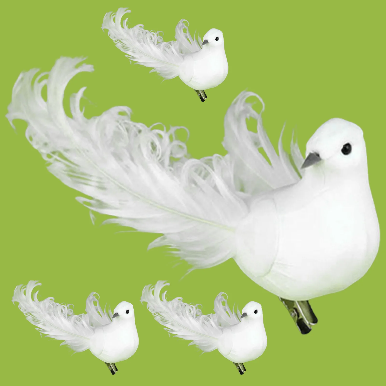 4PCS Artificial White Pigeon Cute Portable Plastic Feather Love Peace Bird Simulation Figurines For Wedding Home Decoration
4PCS Artificial White Pigeon Cute Portable Plastic Feather Love Peace Bird Simulation Figurines For Wedding Home Decoration