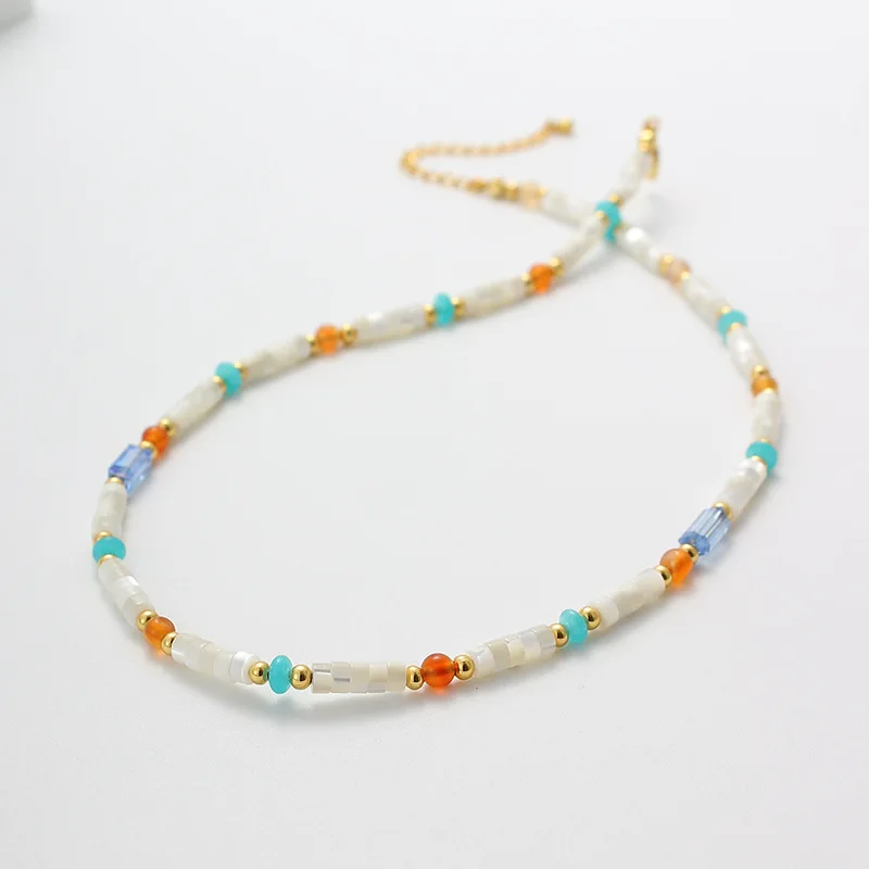 LONDANY necklace Candy-colored shell beads Tianhe stone beaded necklace Korea small fresh clavicle chain niche design necklace
LONDANY necklace Candy-colored shell beads Tianhe stone beaded necklace Korea small fresh clavicle chain niche design necklace