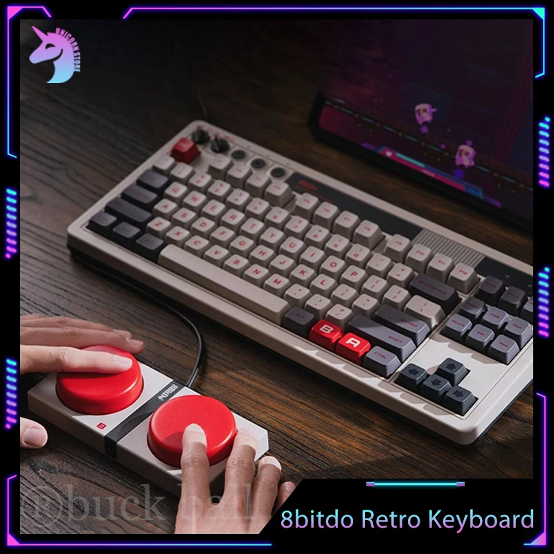 

8bitdo Retro Mechanical Keyboard 87 Keys 3mode Usb/2.4g/Bluetooth Wireless Keyboards Hot Swap Abs Keycaps Gaming Keyboard Gift