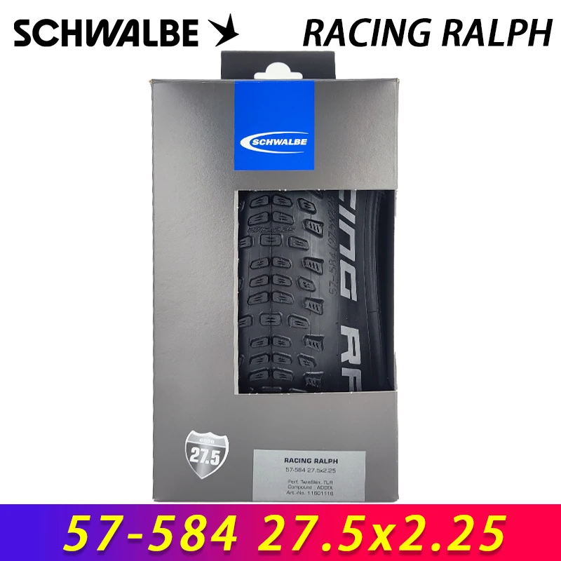 

SCHWALBE Original RACING RAY/RALPH 27.5x2.25 Black Tubeless Folding Tire for MTB Bike XC Gravel Downhill Off-Road Bicycle Parts