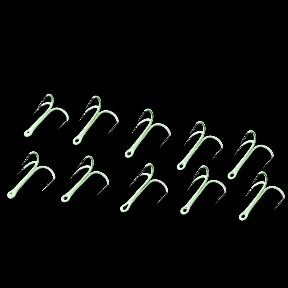 Steel 10PCS/Lot 2# 4# 6# 8# 10# Sharpened Luminous Treble Hooks Treble Hooks Glow In Night Luminous Fishing Hooks
Steel 10PCS/Lot 2# 4# 6# 8# 10# Sharpened Luminous Treble Hooks Treble Hooks Glow In Night Luminous Fishing Hooks